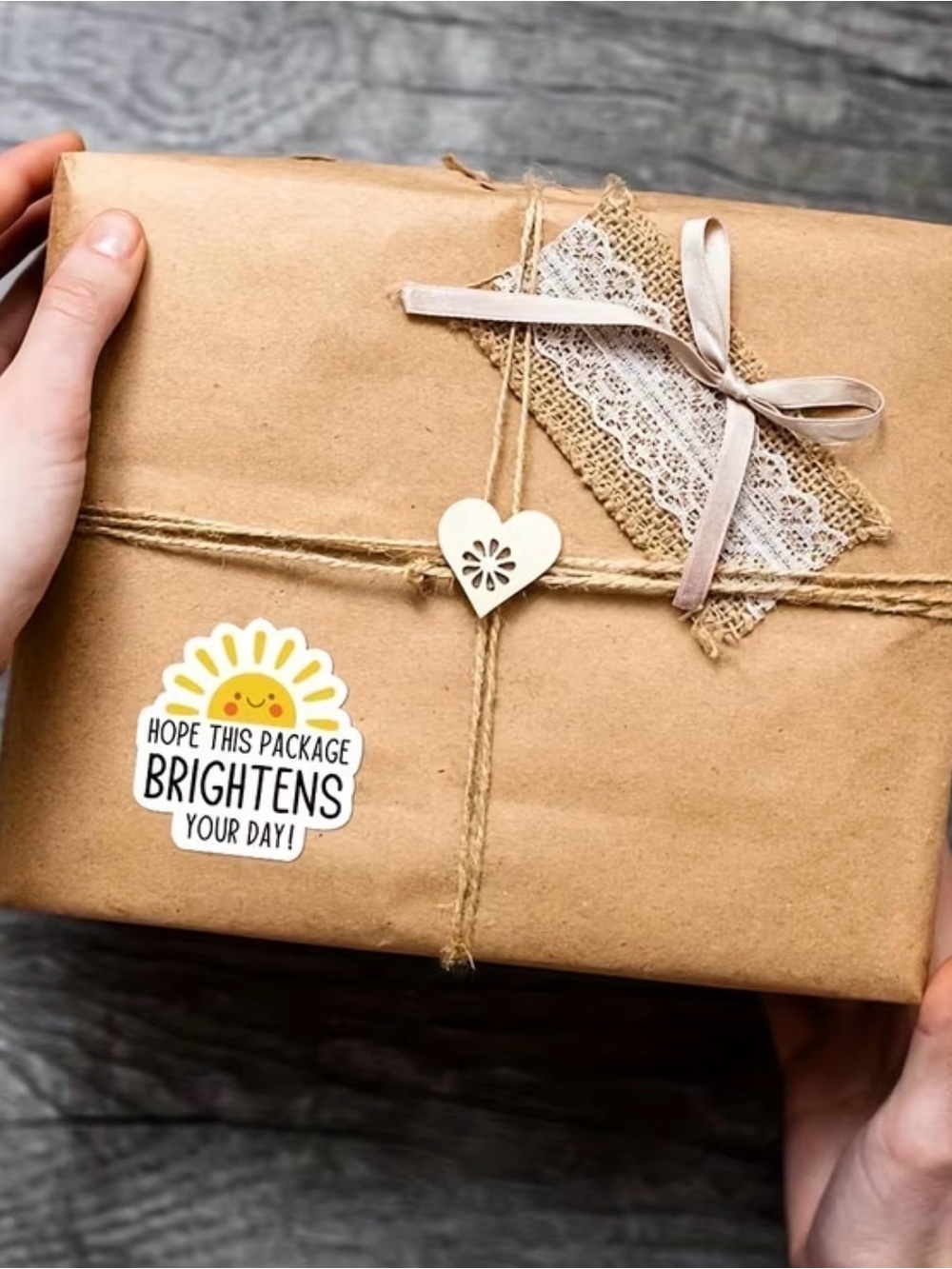 500 Sunshine Package Stickers – Yellow Sunny Thank You Labels - Picture 4 of 4